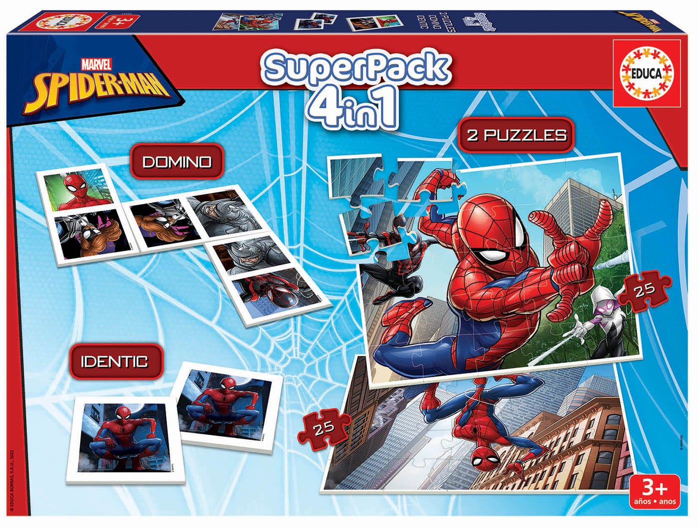 Educa Vaikiškos dėlionės Superpack Spider-man
