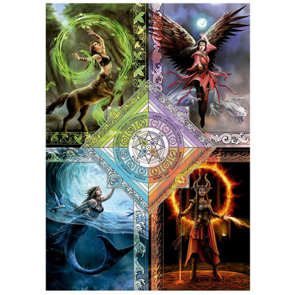 Elemental Magic Star Chart, Anne Stokes, 1500-Universalios dėlionės-Brain Games LT