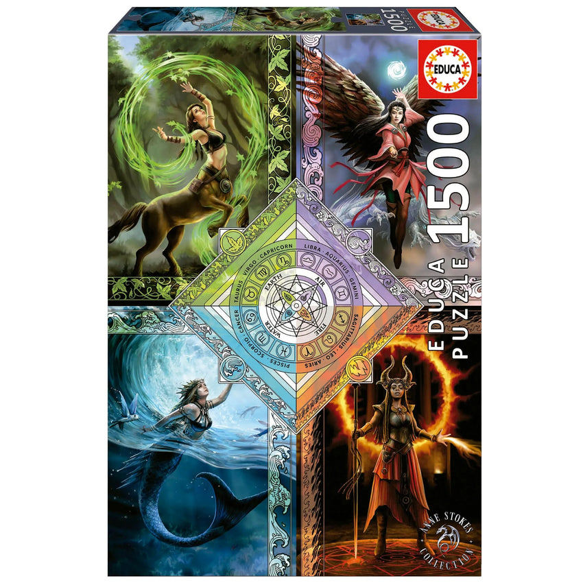 Elemental Magic Star Chart, Anne Stokes, 1500-Universalios dėlionės-Brain Games LT