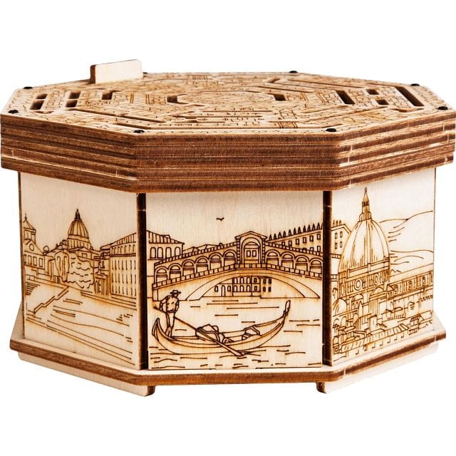 Escapewelt Galvosūkiai Wooden Secret Box MAZE BOX