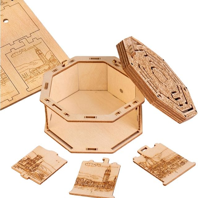 Escapewelt Galvosūkiai Wooden Secret Box MAZE BOX