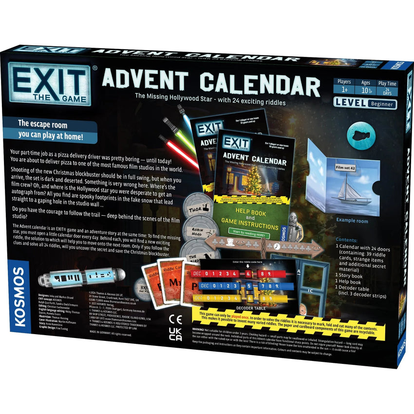 EXIT: Advent Calendar - The Missing Hollywood Star-Stalo žaidimai-Brain Games LT