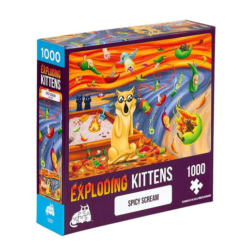 Exploding Kittens Universalios dėlionės Puzzle Spicy Scream, 1000