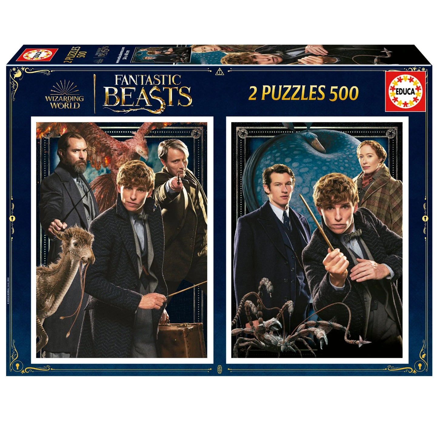 Fantastic Beasts, 2 x 500-Universalios dėlionės-Brain Games LT