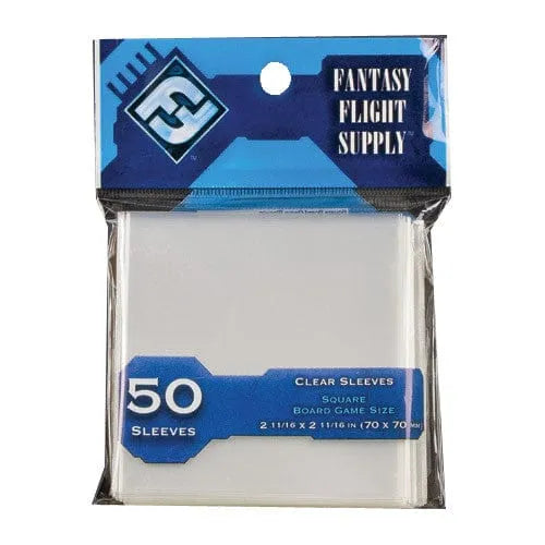 Fantasy Flight Sleeves Square clear (70 x 70 mm, 50 vnt.)-Kita-Brain Games LT