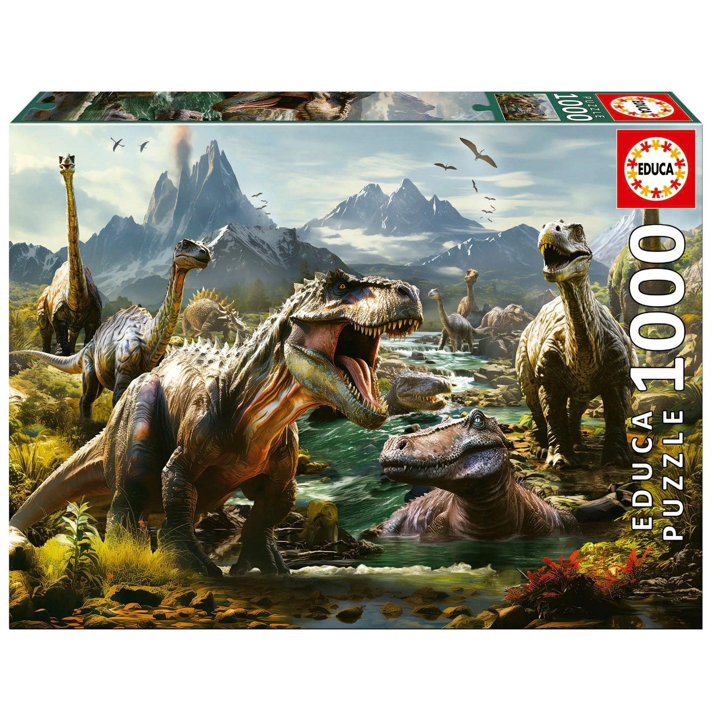 Fierce Dinosaurs, 1000-Universalios dėlionės-Brain Games LT