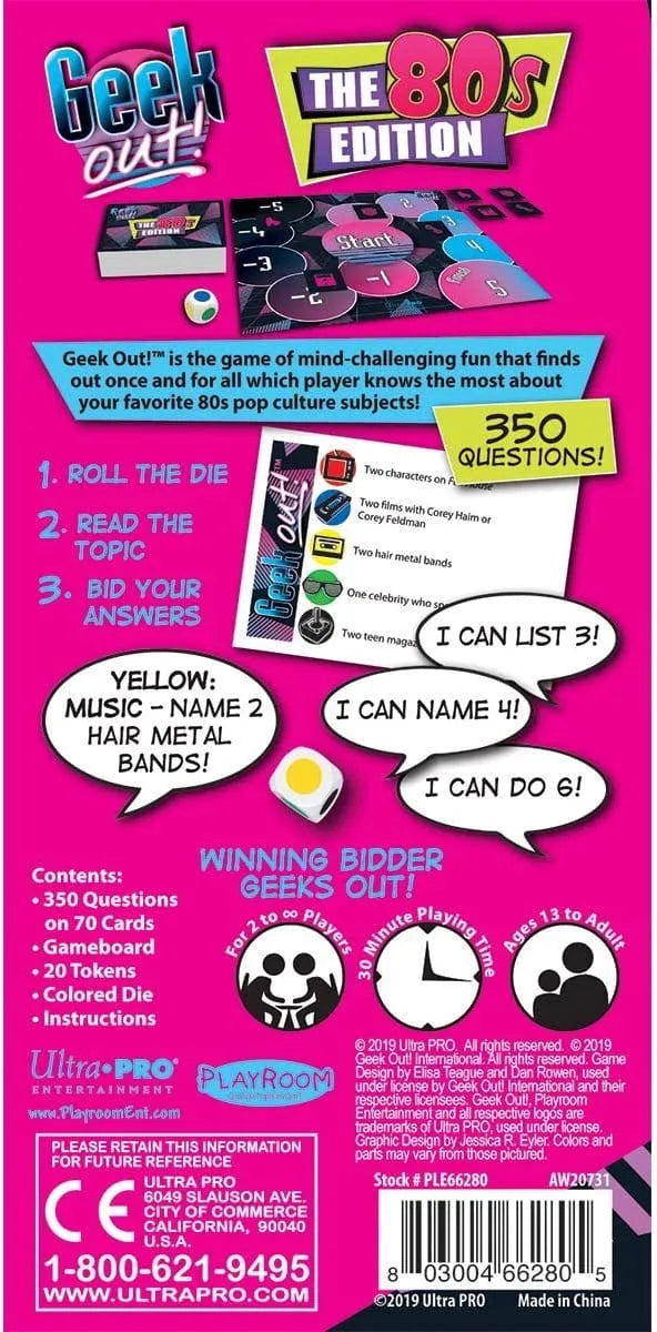 Geek Out! 80s Edition-Stalo žaidimai-Brain Games LT