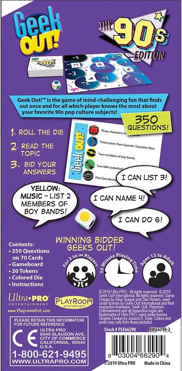 Geek Out! 90s Edition-Stalo žaidimai-Brain Games LT