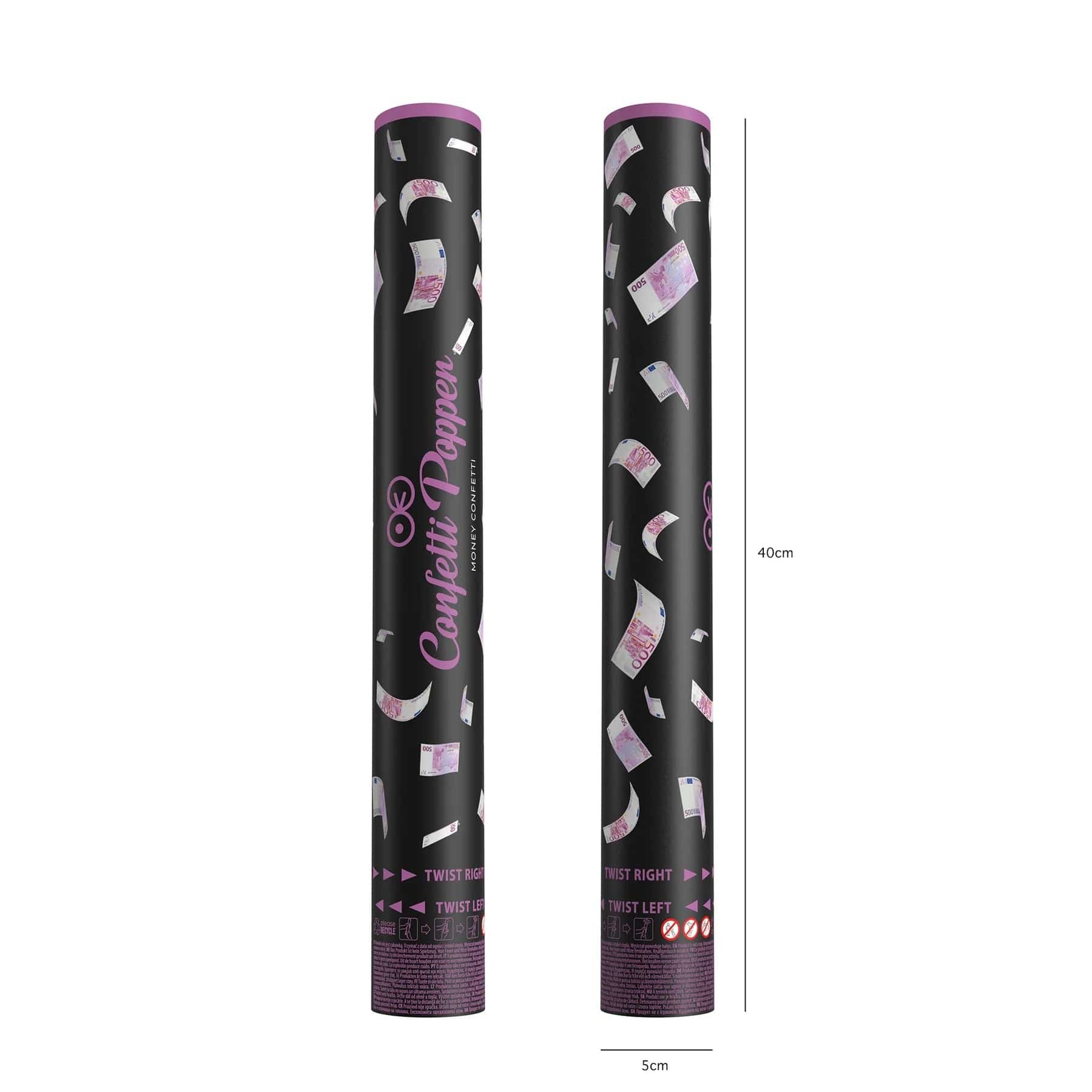 Godan Kita 500 eurų banknotai su konfeti, 40 cm