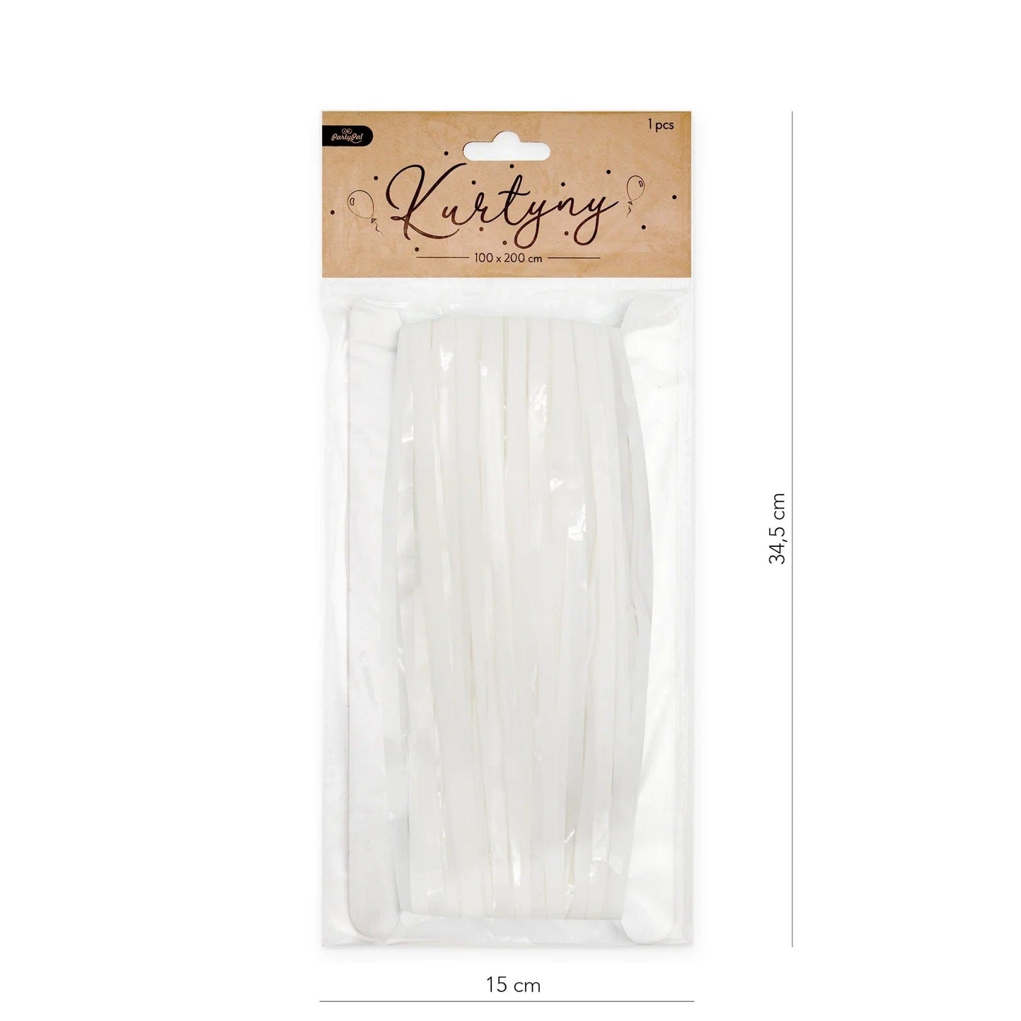 Godan Kita Balta vakarėlių užuolaida, 100x200 cm