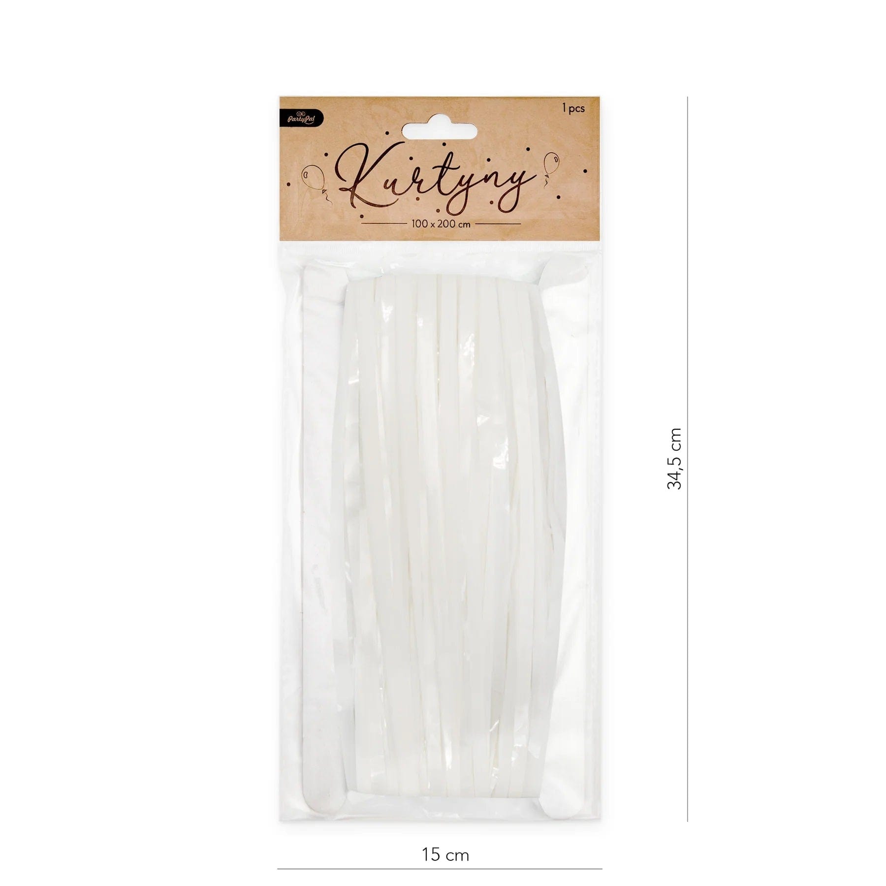 Godan Kita Balta vakarėlių užuolaida, 100x200 cm