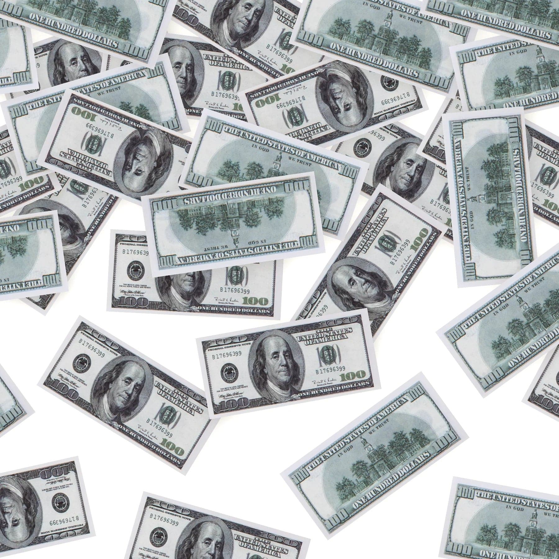 Godan Kita Konfeti 100 dolerių kupiūros, 30 cm