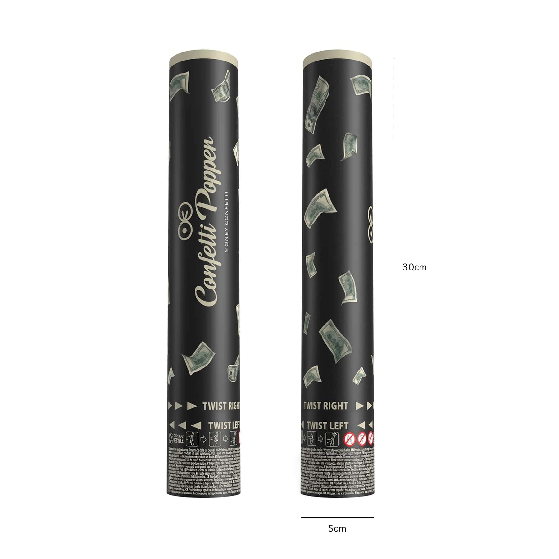 Godan Kita Konfeti 100 dolerių kupiūros, 30 cm