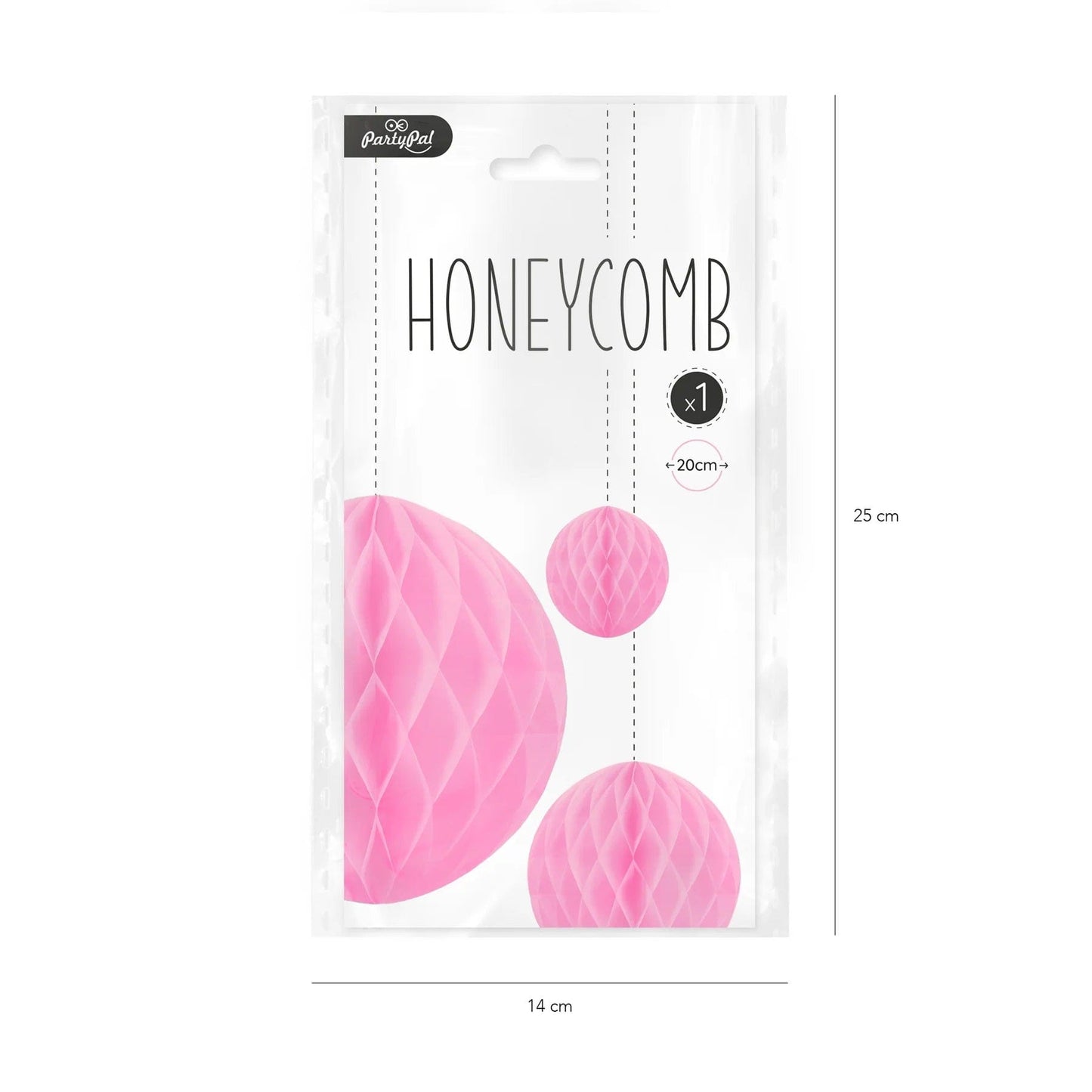 Godan Kita Korio formos popierius, rožinis, 20 cm