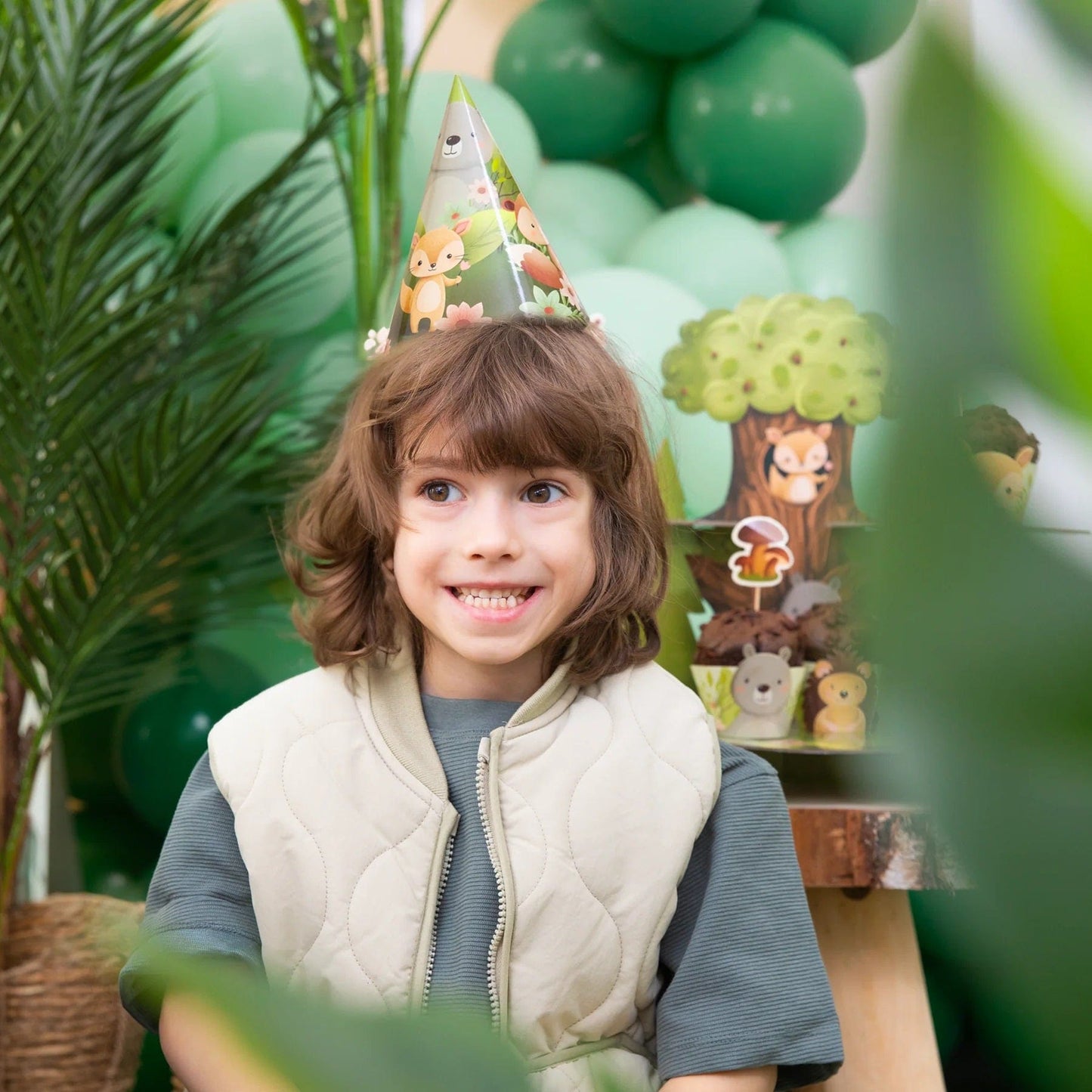 Godan Kita Miško draugų vakarėliš kepuraitės, 10x16cm 6 vnt.