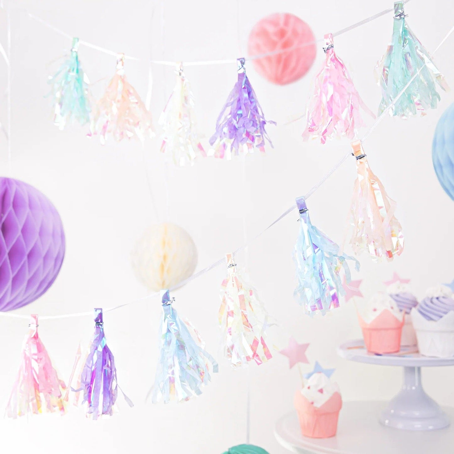 Godan Kita Pastelinių opalinių kutų girlianda, 200 cm