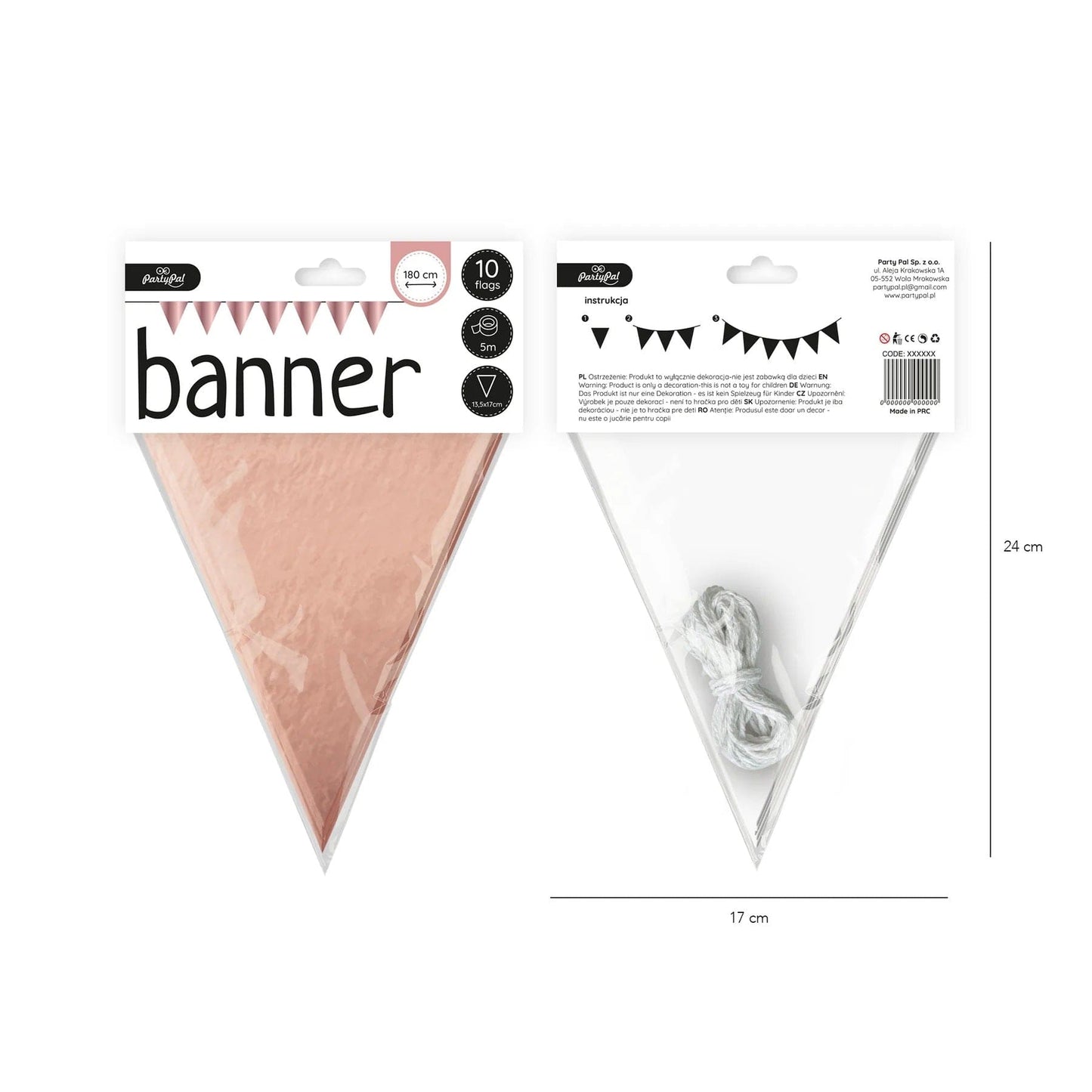 Godan Kita Rožinio aukso spalvos vėliavėlės, 180 cm