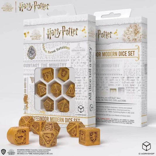 Harry Potter: Gryffindor Modern Dice Set - Gold (7)-Kita-Brain Games LT