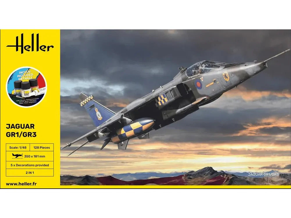 Heller - Sepecat Jaguar GR1/GR3, 1/48-Surenkami modeliai-Brain Games LT