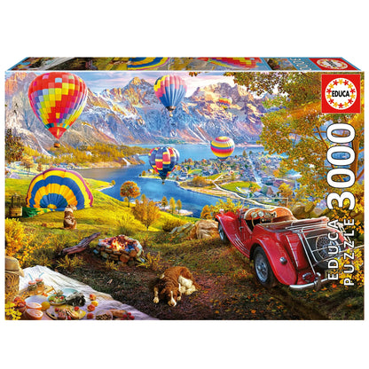Hot Air Balloon Valley, 3000-Universalios dėlionės-Brain Games LT