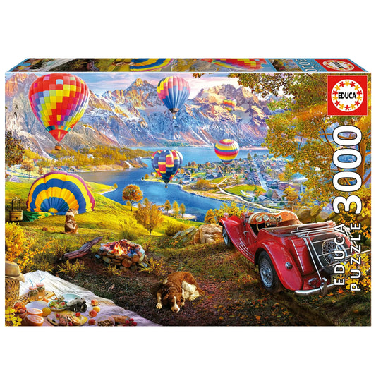 Hot Air Balloon Valley, 3000-Universalios dėlionės-Brain Games LT