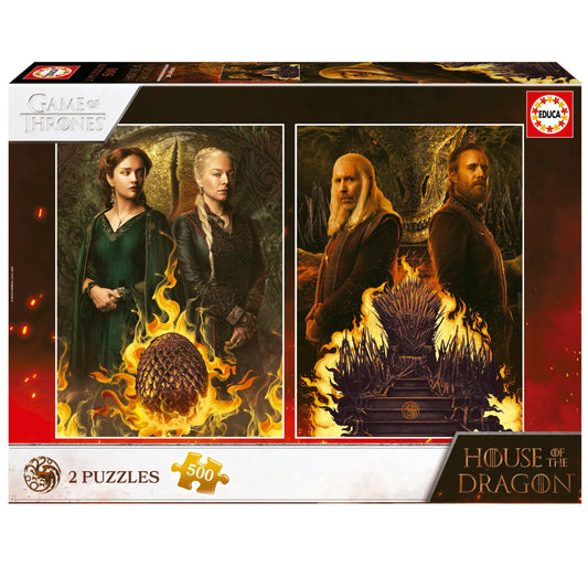House Of The Dragon, 2 x 500-Universalios dėlionės-Brain Games LT
