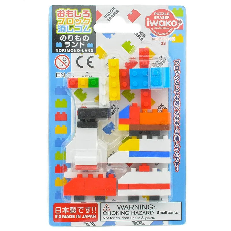 IWAKO trintukų – dėlionių rinkinys „Block Vehicle Land”-Kita-Brain Games LT