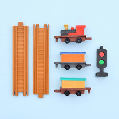IWAKO trintukų- dėlionių rinkinys „Locomotive Set“-Kita-Brain Games LT