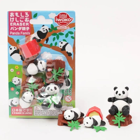 IWAKO trintukų – dėlionių rinkinys „Panda Family”-Konstruktoriai-Brain Games LT