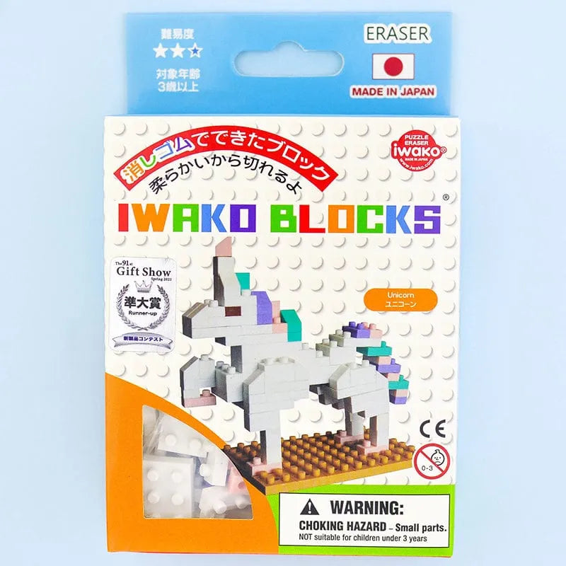 IWAKO trintukų – dėlionių rinkinys „Unicorn“ Blocks-Kita-Brain Games LT