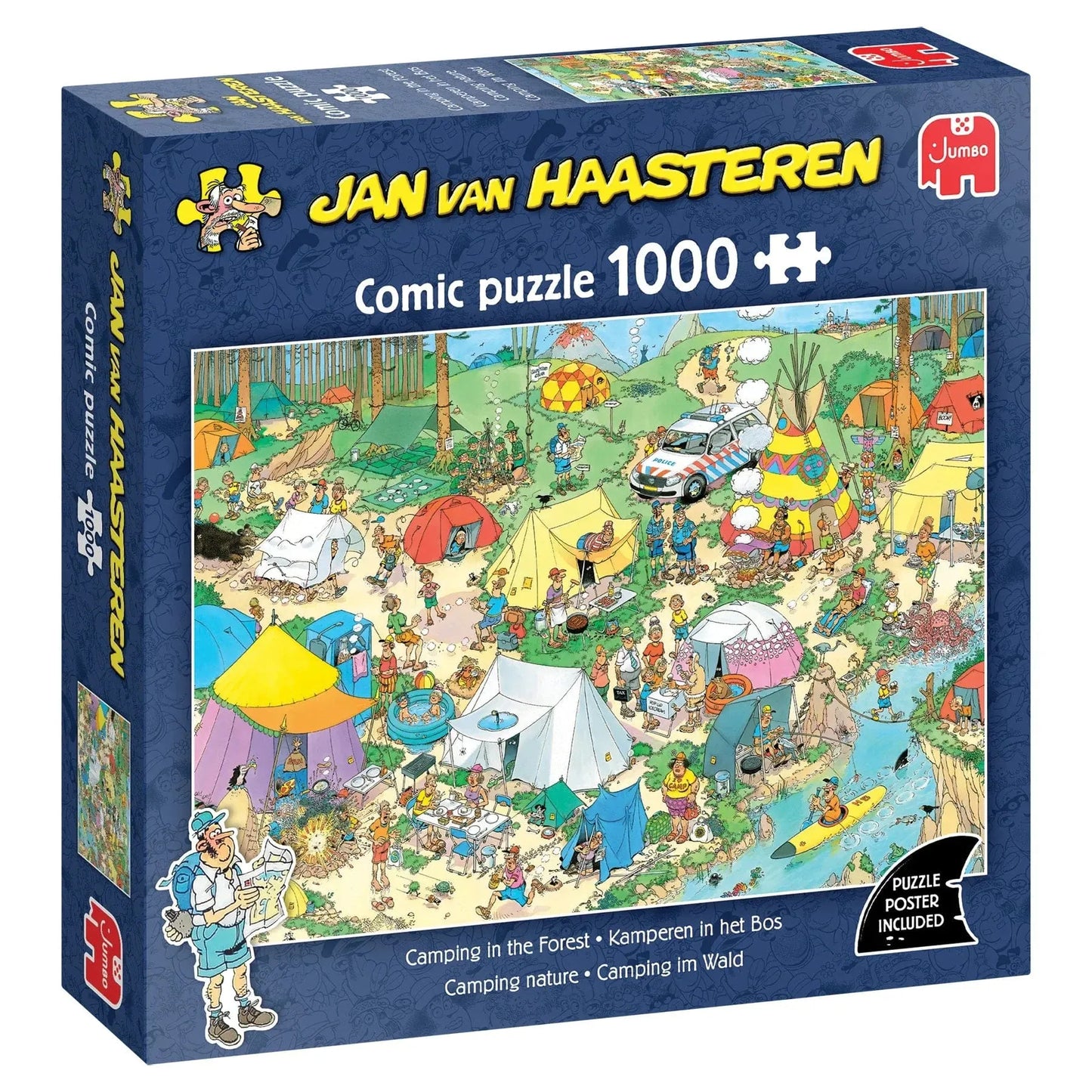 Jumbo Universalios dėlionės Jan van Haasteren - Camping in the Forest, 1000