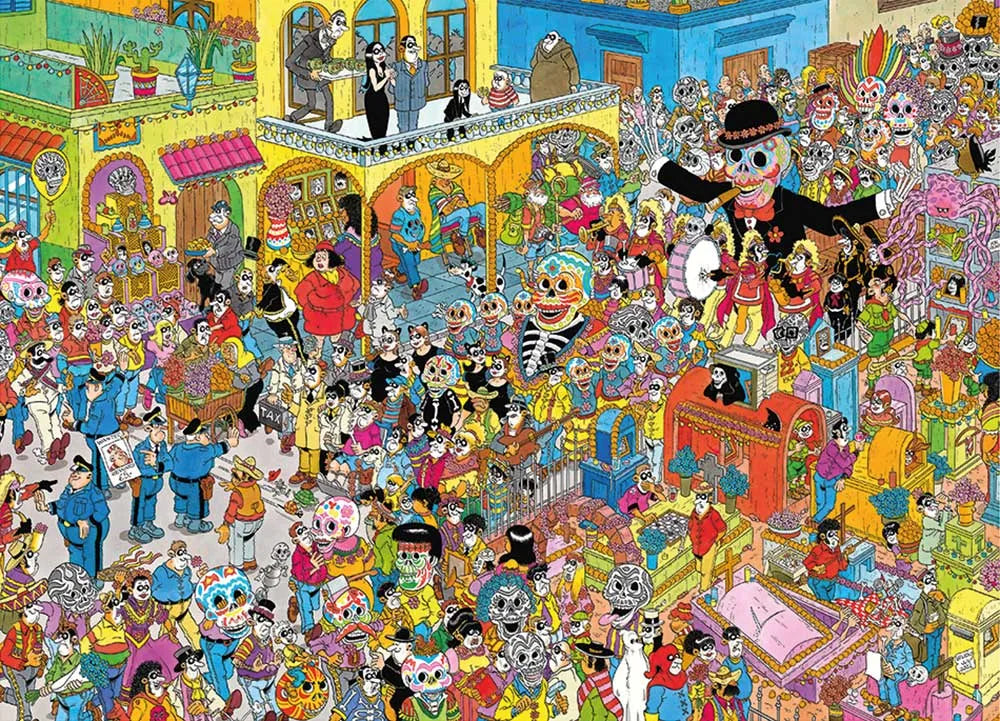 Jan van Haasteren Dia de los Muertos, 1000-Universalios dėlionės-Brain Games LT