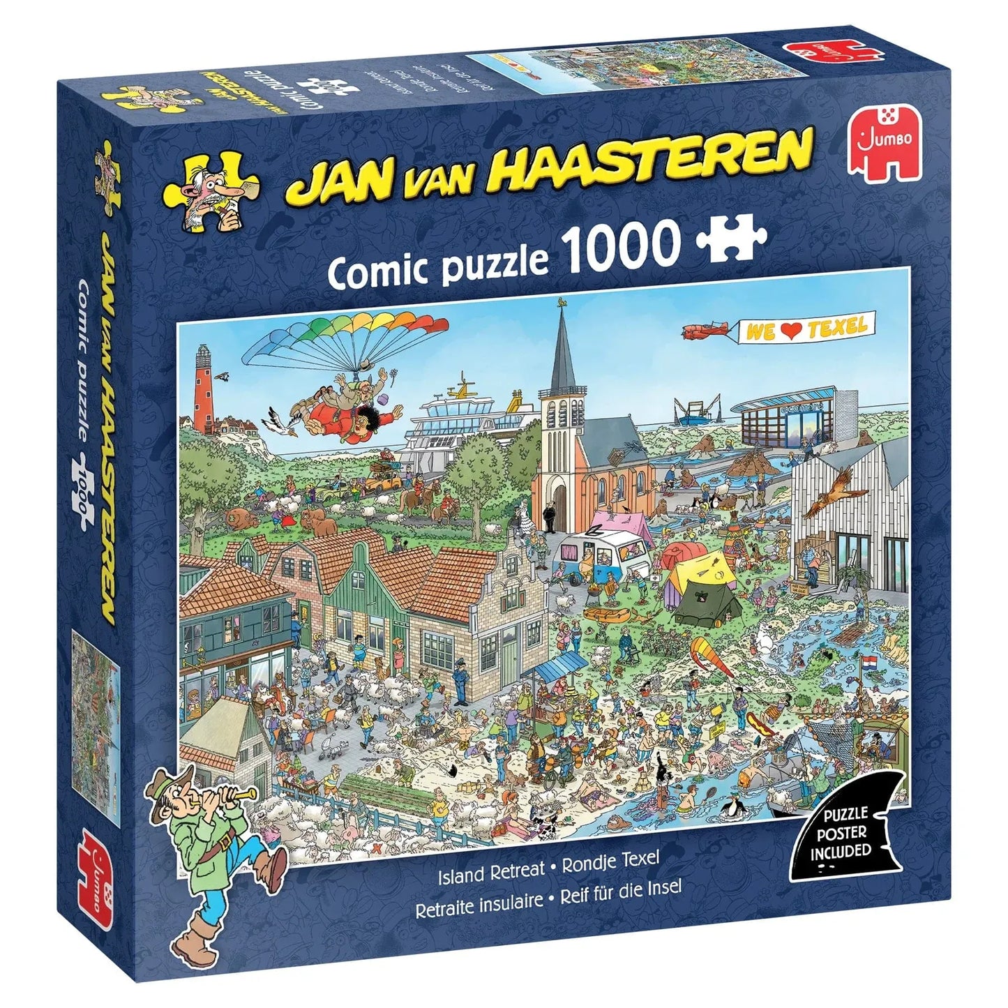 Jumbo Universalios dėlionės Jan van Haasteren - Island Retreat, 1000