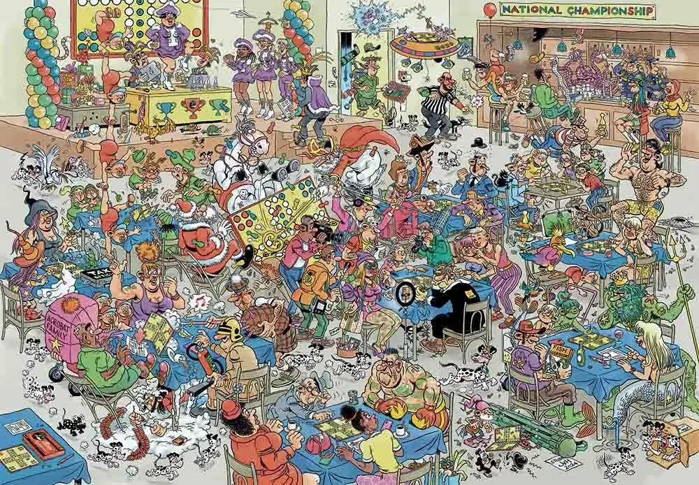 Jumbo Universalios dėlionės Jan van Haasteren - Ludo Battle, 1000