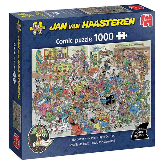 Jan van Haasteren - Ludo Battle, 1000-Universalios dėlionės-Brain Games LT