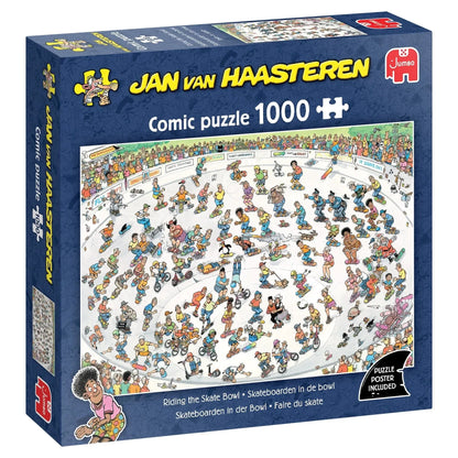 Jan van Haasteren - Riding the Skate Bowl, 1000-Universalios dėlionės-Brain Games LT