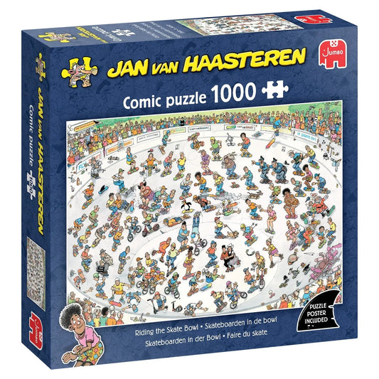 Jan van Haasteren - Riding the Skate Bowl, 1000-Universalios dėlionės-Brain Games LT