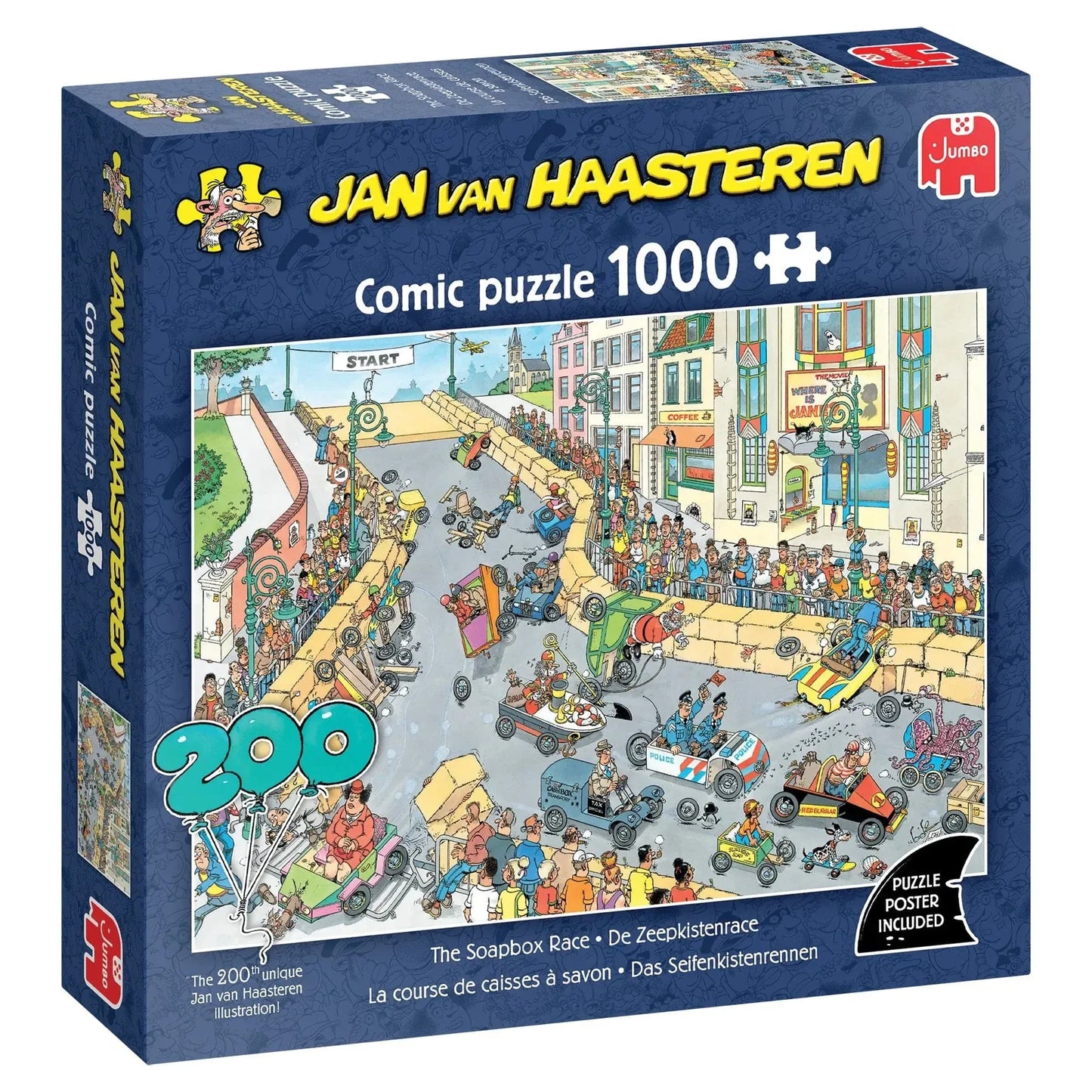Jumbo Universalios dėlionės Jan van Haasteren - The Soapbox Race, 1000