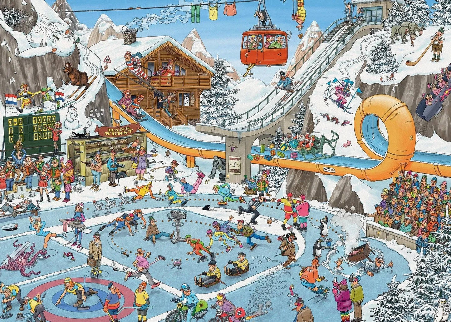 Jumbo Universalios dėlionės Jan van Haasteren - The Winter Games, 1000
