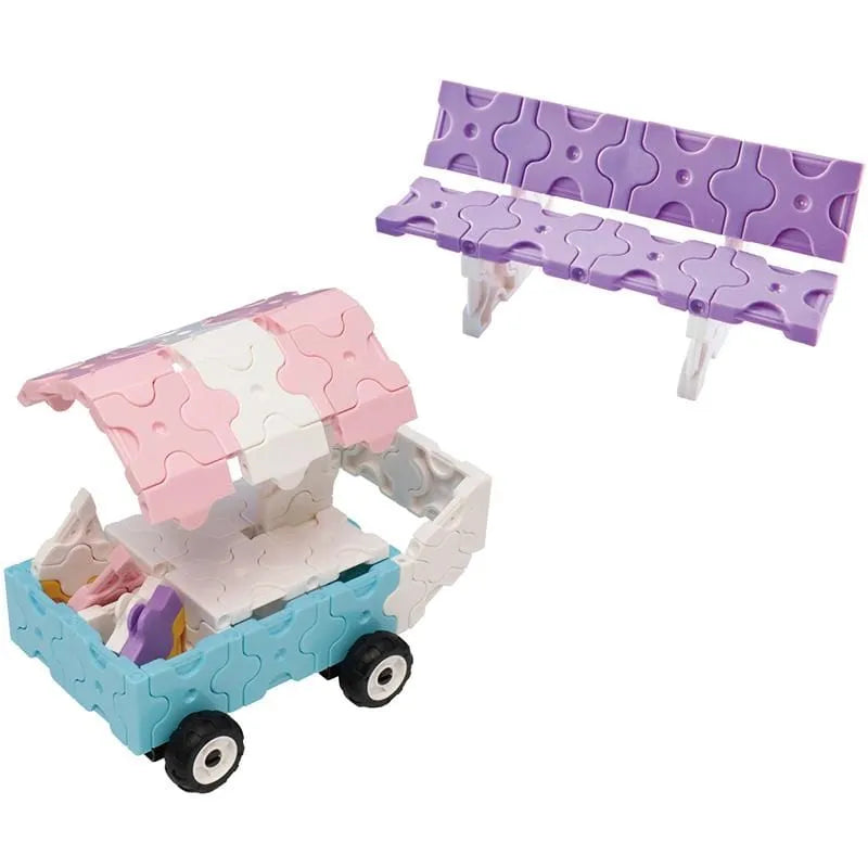Japoniškas konstruktorius LaQ „Sweet Collection ICE CREAM WAGON“-Konstruktoriai-Brain Games LT