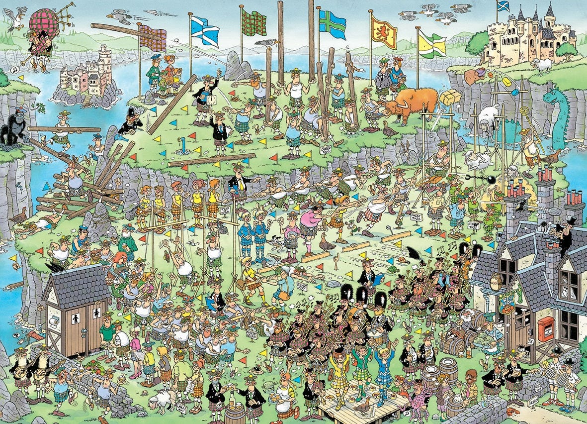 Jumbo Universalios dėlionės Highland Games, 1000