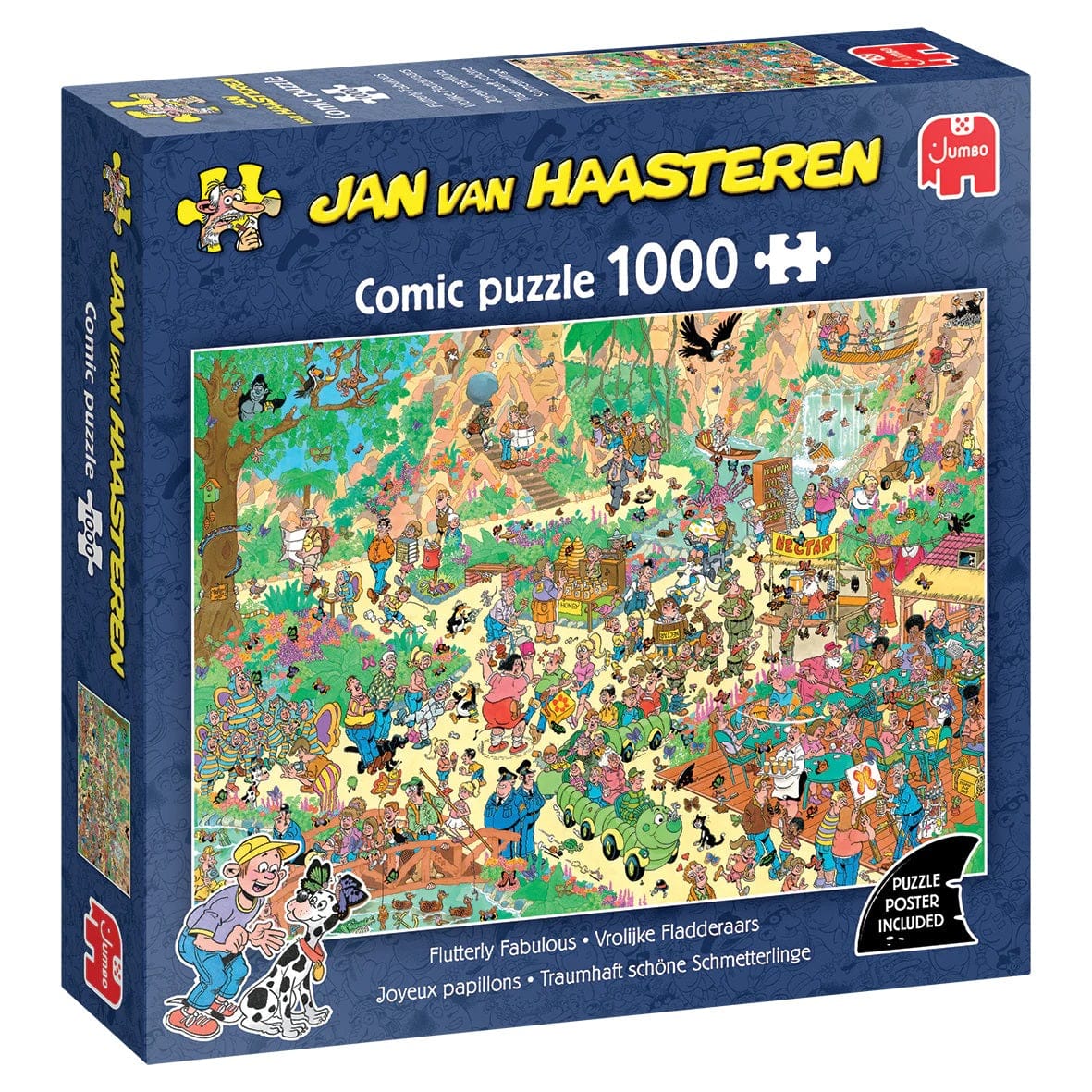 Jumbo Universalios dėlionės Jan van Haasteren - Flutterly Fabulous, 1000