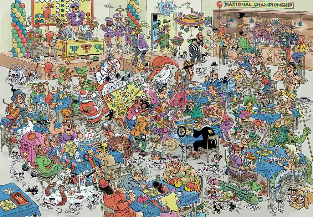 Jumbo Universalios dėlionės Jan van Haasteren - Ludo Battle, 1000