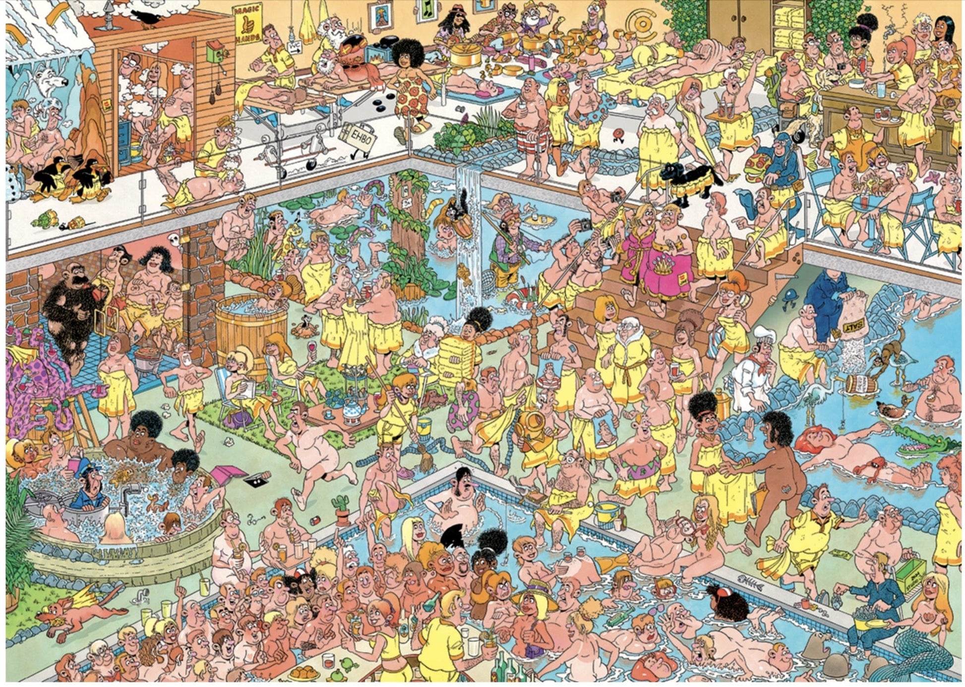 Jumbo Universalios dėlionės Jan van Haasteren - Not so wellness, 1000