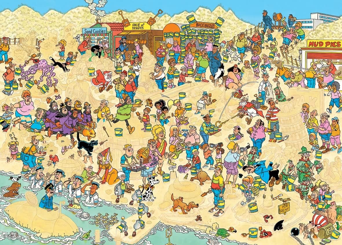 Jumbo Universalios dėlionės Jan van Haasteren - Sand Sculptures, 1000