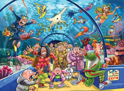 Jumbo Universalios dėlionės Wasgij Original 43 - Aquarium Antics! 1000