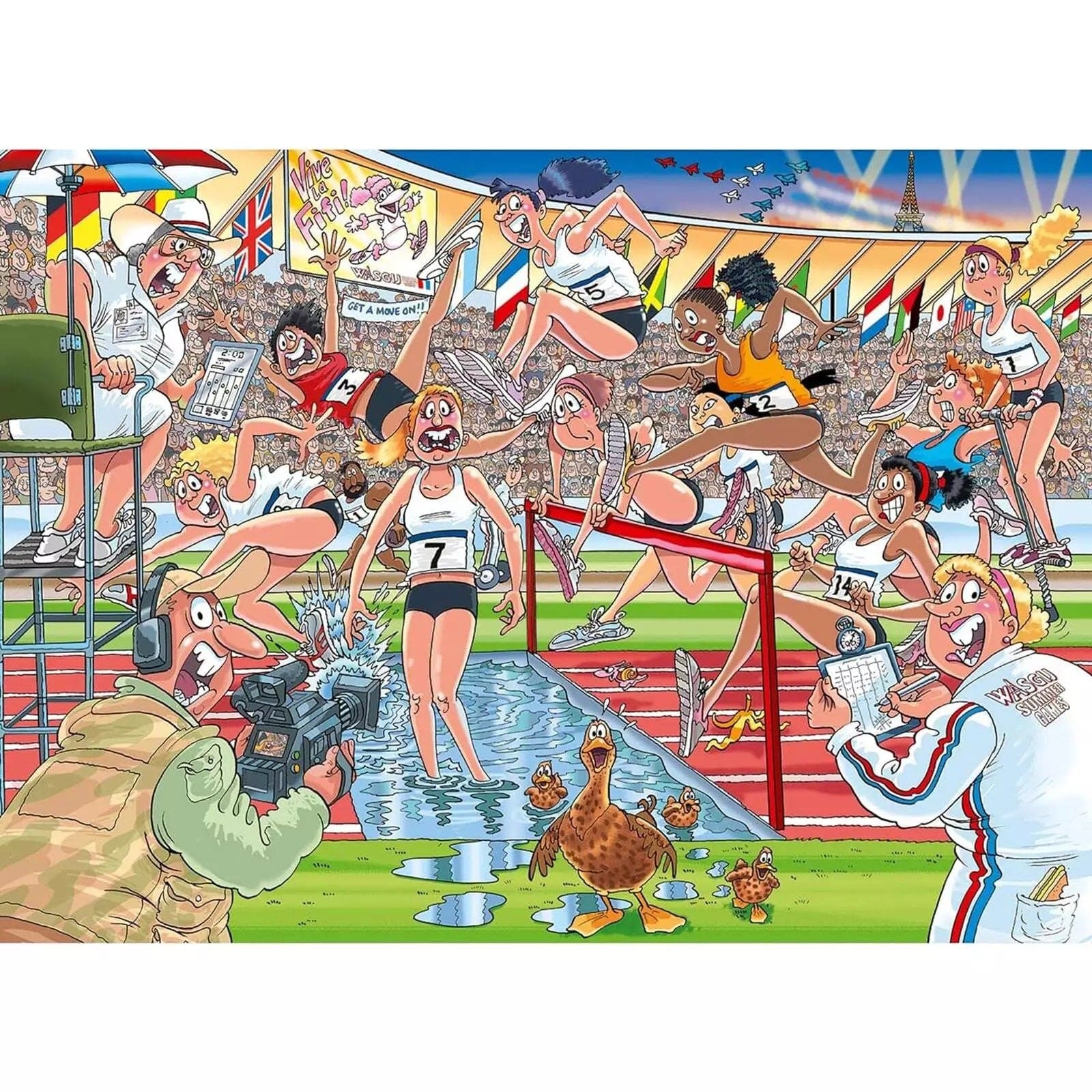 Jumbo Universalios dėlionės Wasgij Original 44: Summer Games, 1000