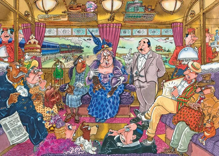 Jumbo Universalios dėlionės Wasgij Retro Mystery 9: Great Train Robbery! 1000