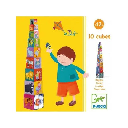 Kaladėlių bokštas Funny Blocks-Vaikiškos dėlionės-Brain Games LT