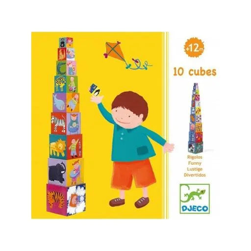 Kaladėlių bokštas Funny Blocks-Vaikiškos dėlionės-Brain Games LT